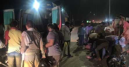 Bike rider injured after being hit by a vehicle