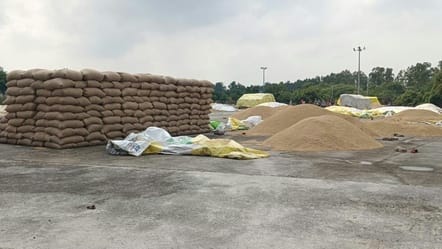 PR paddy is not being lifted from the market, farmers are worried.