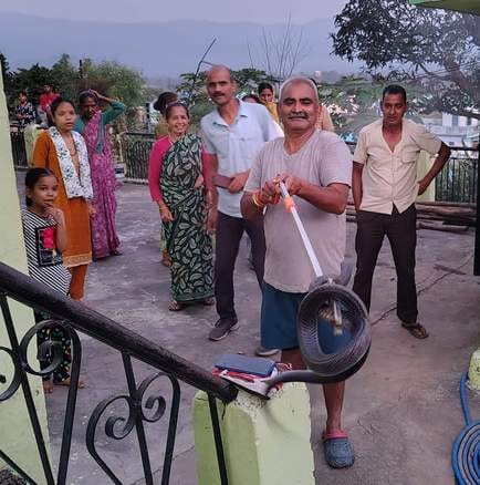 Snake enters ex-serviceman's house, rescued