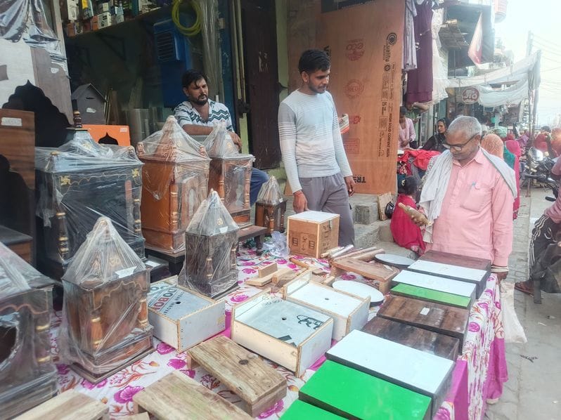 There is an increased demand for wooden temples in the market.