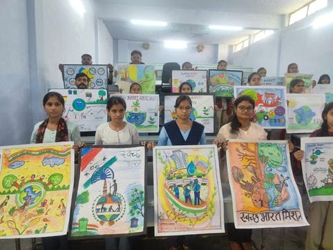 Kirti got first place in poster making competition