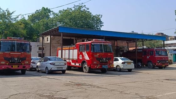 Firefighters are ready to deal with any accidents during the festival.