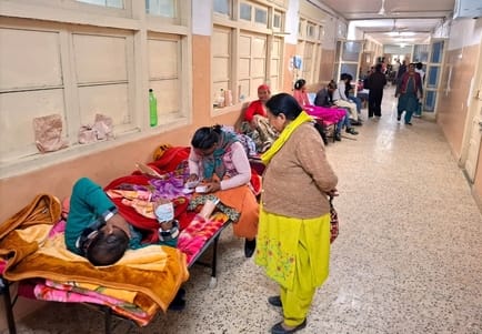 Hospitals are overcrowded with patients during the festive season.