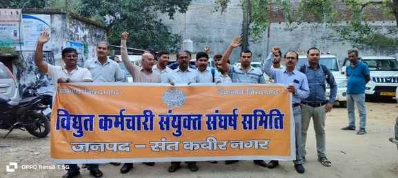 Electricity workers protested against privatization