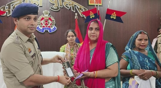 Faces lit up after receiving mobile phones, police returned handsets to 166 people