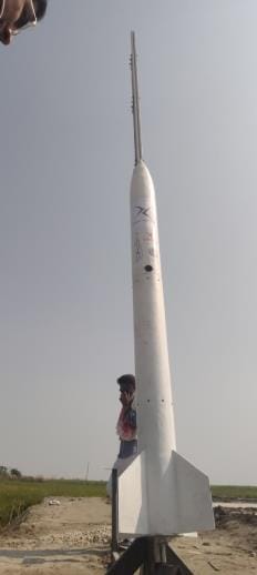Rocket explodes on the banks of Gandak...eyes fixed on the sky