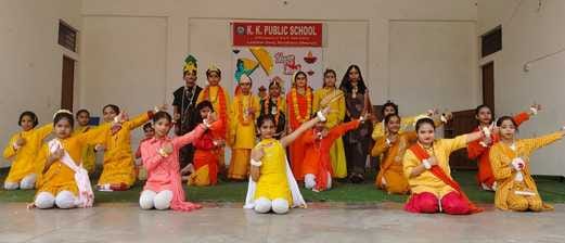 Tagore House's excellent performance in Rangoli competition
