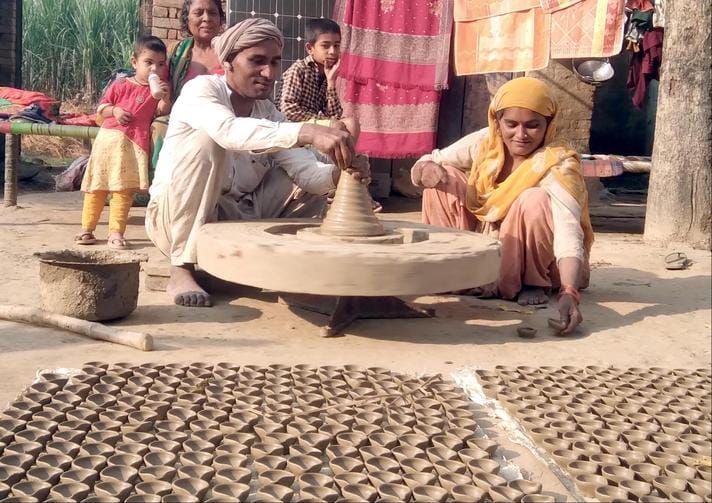 Demand for earthen lamps increased