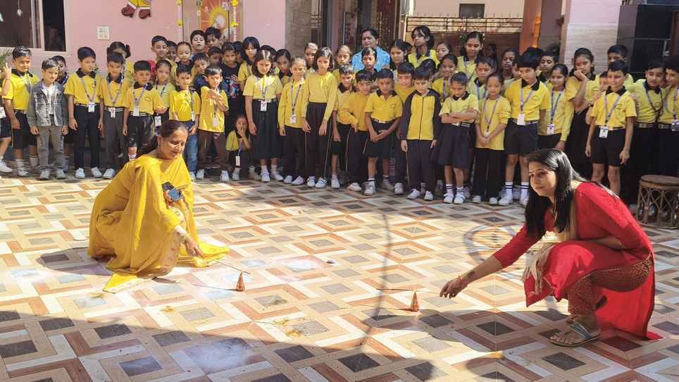 Sejal won the drawing competition and Sagar won the rangoli competition.