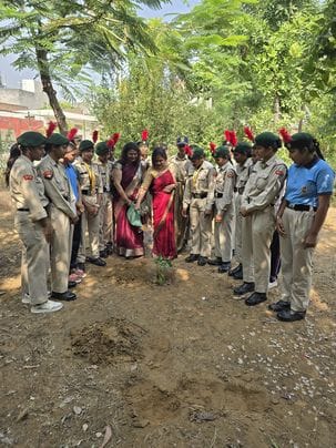 Plantation done in Hindu Girls College