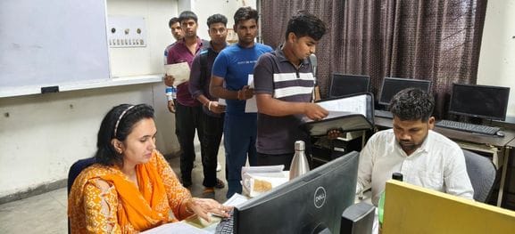43 students took admission in ITI under on the spot in 8 days.