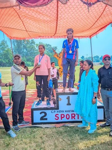 Kajal Shakya won gold in the 3 km race