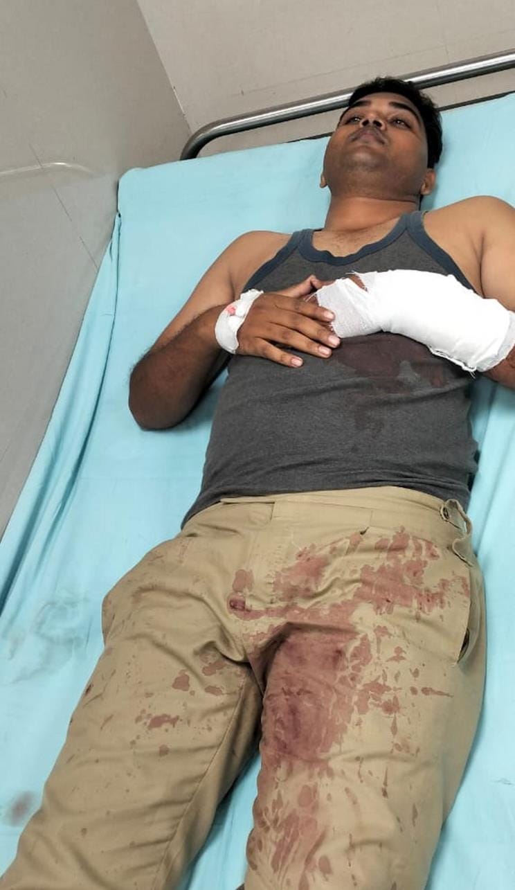 Police team attacked, two sub-inspectors injured
