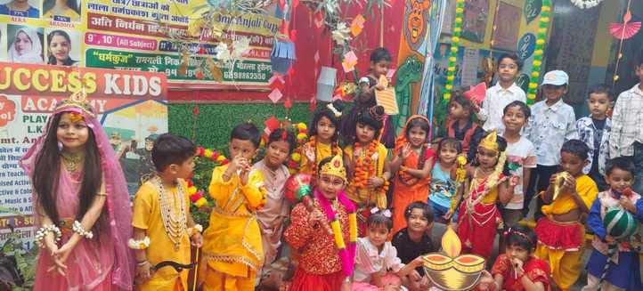 Showed Ramlila tableau, made decoration items