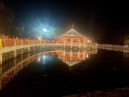 Kopeshwar Nath Temple illuminated with 21,000 lamps