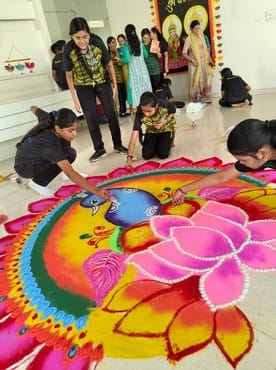 Celebration of Deepotsav in schools...decorate Rangoli and light lamps