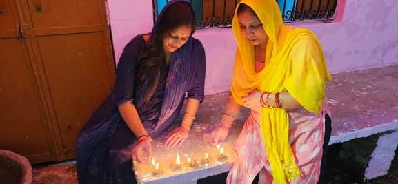The city is bathed in light on Choti Diwali