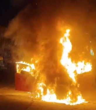 Moving car caught fire, man jumped out to save his life