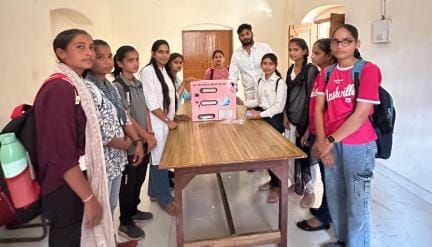 Sanitary vending machine installed in AK Degree College