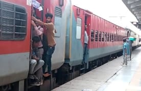 Trains were crowded... buses that left the city empty arrived from Delhi full.