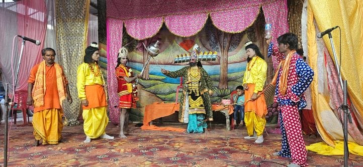 The slaying of Kumbhakaran and Ahiravana was staged.