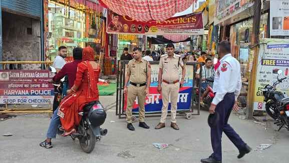Vehicles going to the market even after barricades were put up
