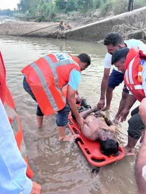 A young man drowned in the Begna River while fishing and died.