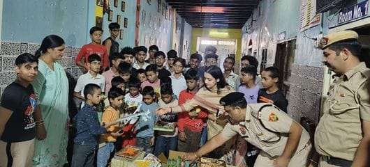Police officers spread happiness, celebrated Diwali in a different style