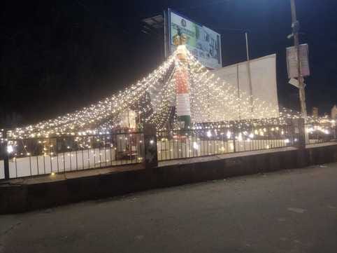 Mandakini river started shining due to donation of lamps