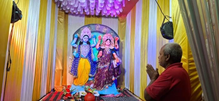 Goddess Lakshmi, the goddess of wealth, is seated in the pandals; special worship will be held today.