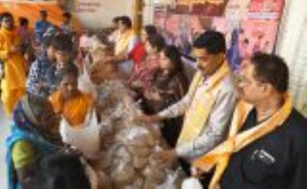 Ration distributed among the needy on Diwali