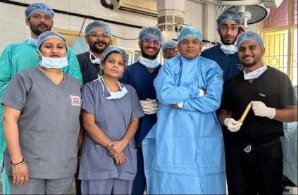 removal Saria from liver by telescopic method
