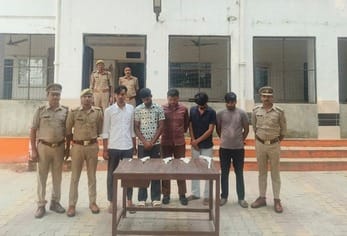 Five accused arrested with illegal weapons