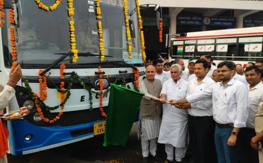 AC bus service has been launched from Rohtak to five routes, including Dehradun and Haridwar.