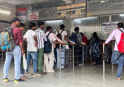 Struggle for seats in buses delayed trains cause trouble