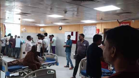 OPD in the district hospital was very low, only 158 patients reached