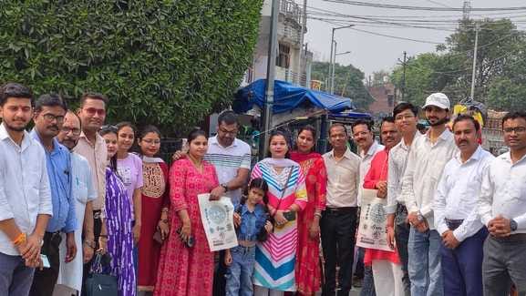 Cloth bags distributed under plastic free campaign