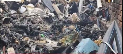 Three years of hard work reduced to ashes in a single spark, the junk collected for the daughter's wedding and mother's treatment burnt to ashes.