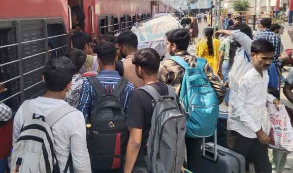 Trains are crowded, buses have been diverted from long-distance routes to local routes.