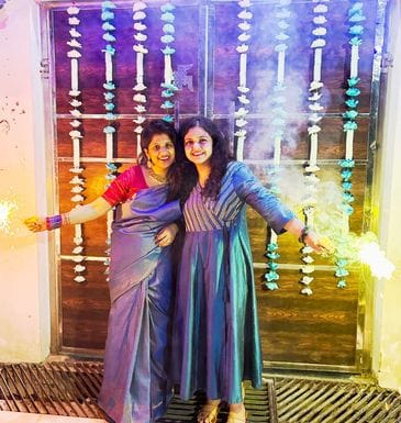 The city was lit up with lights and many firecrackers were burst.