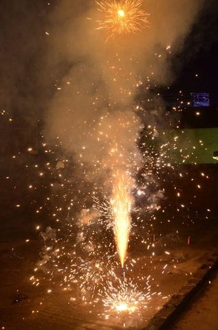 Smoke filled the air of the district after Diwali