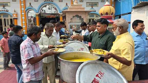 Annakut bhandaras were organised at various places in the city.