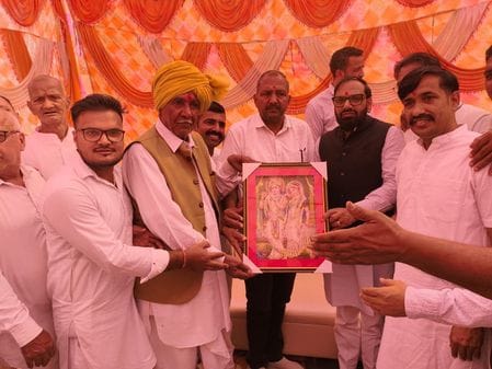 MLA inaugurated the renovation work of the temple