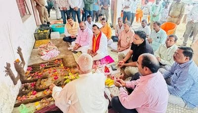 MLA and officials performed Govardhan Puja at Kanha Gaushala