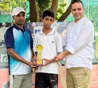 Angad and Shaurya showed their strength in the national tennis competition.