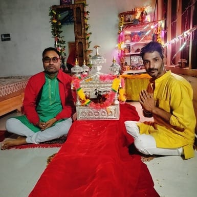 Palanquin placed in the temple