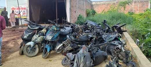16 e-bikes burnt in a fire on Diwali night