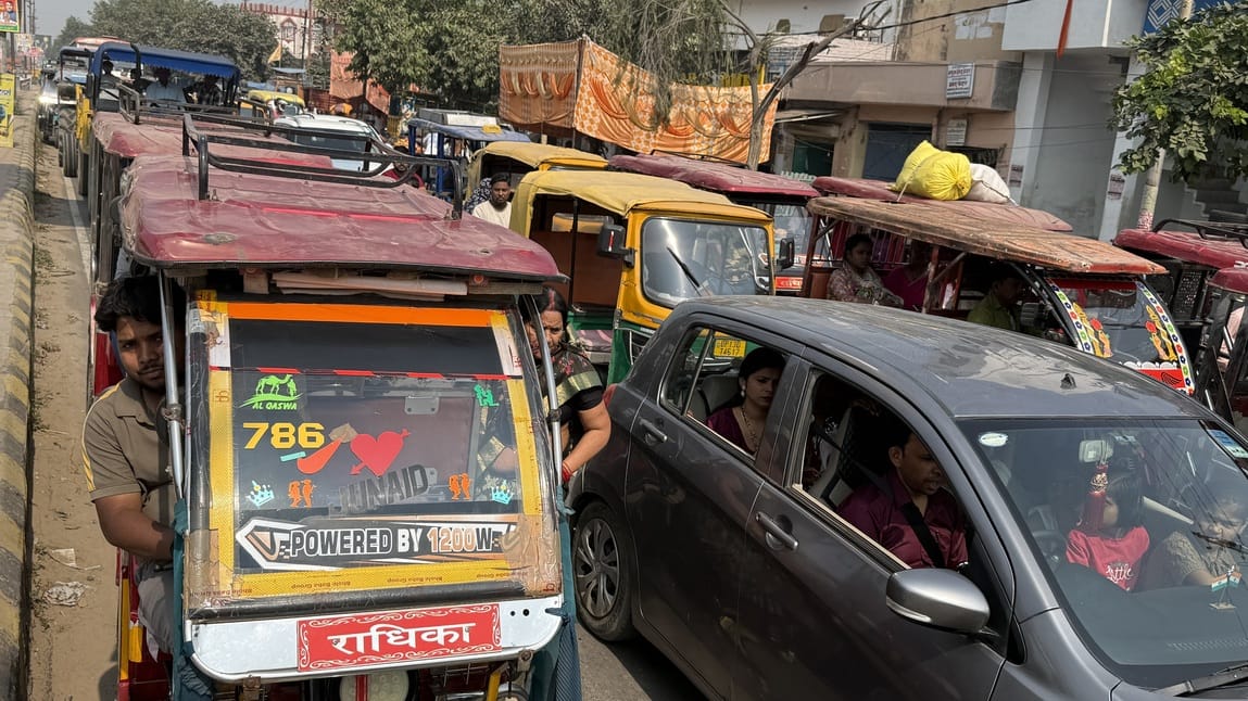There was a huge traffic jam, a journey of minutes took hours