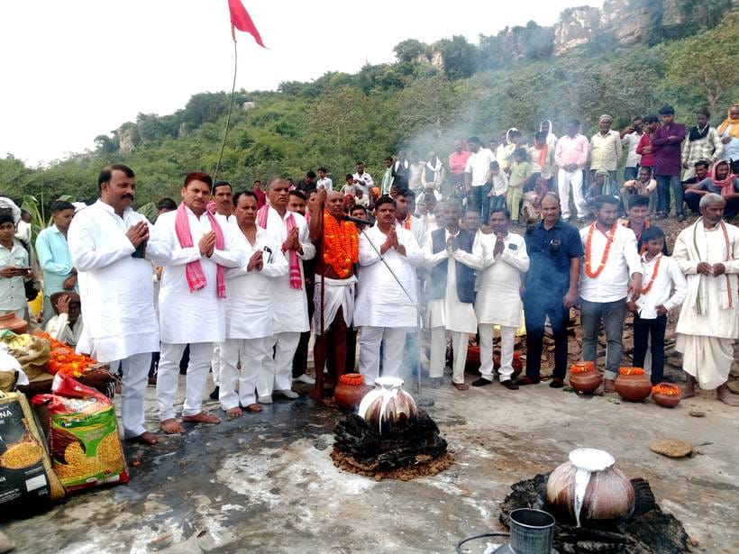 Bathing in boiling milk and praying for good rain