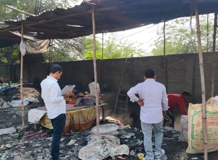 In view of the increasing pollution, the board demolished 5 banned furnaces in Gubhana.